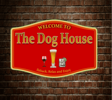 Load image into Gallery viewer, Personalised Pub Sign, Custom Bar Plaque, Pub Shed Bar Sign, Home Bar
