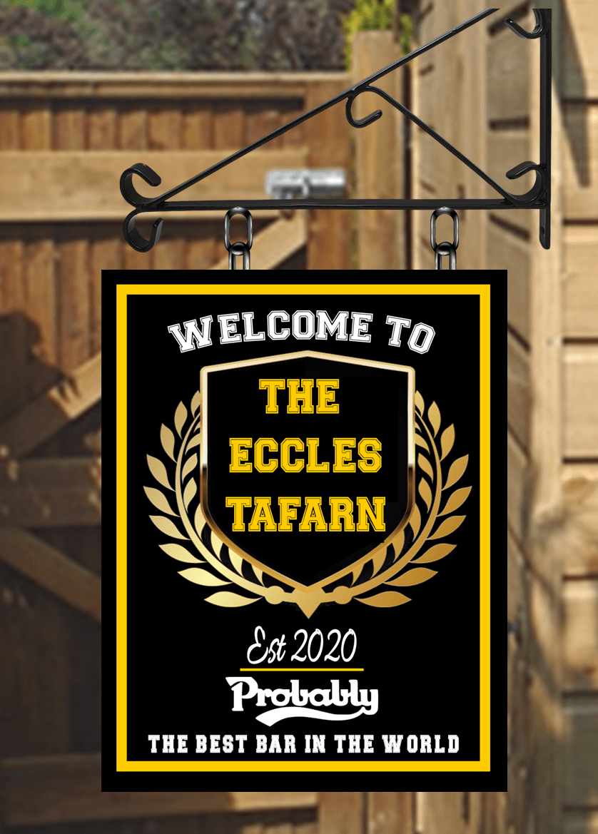 Shield design personalised Swinging Custom made – BarSigns UK