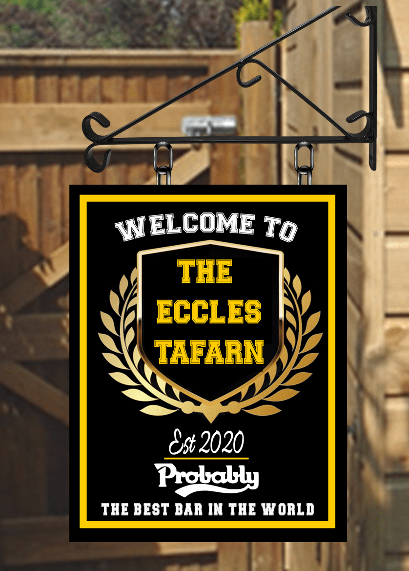 Shield design personalised Swinging Custom made Hanging Pub and Bar Sign Various sizes