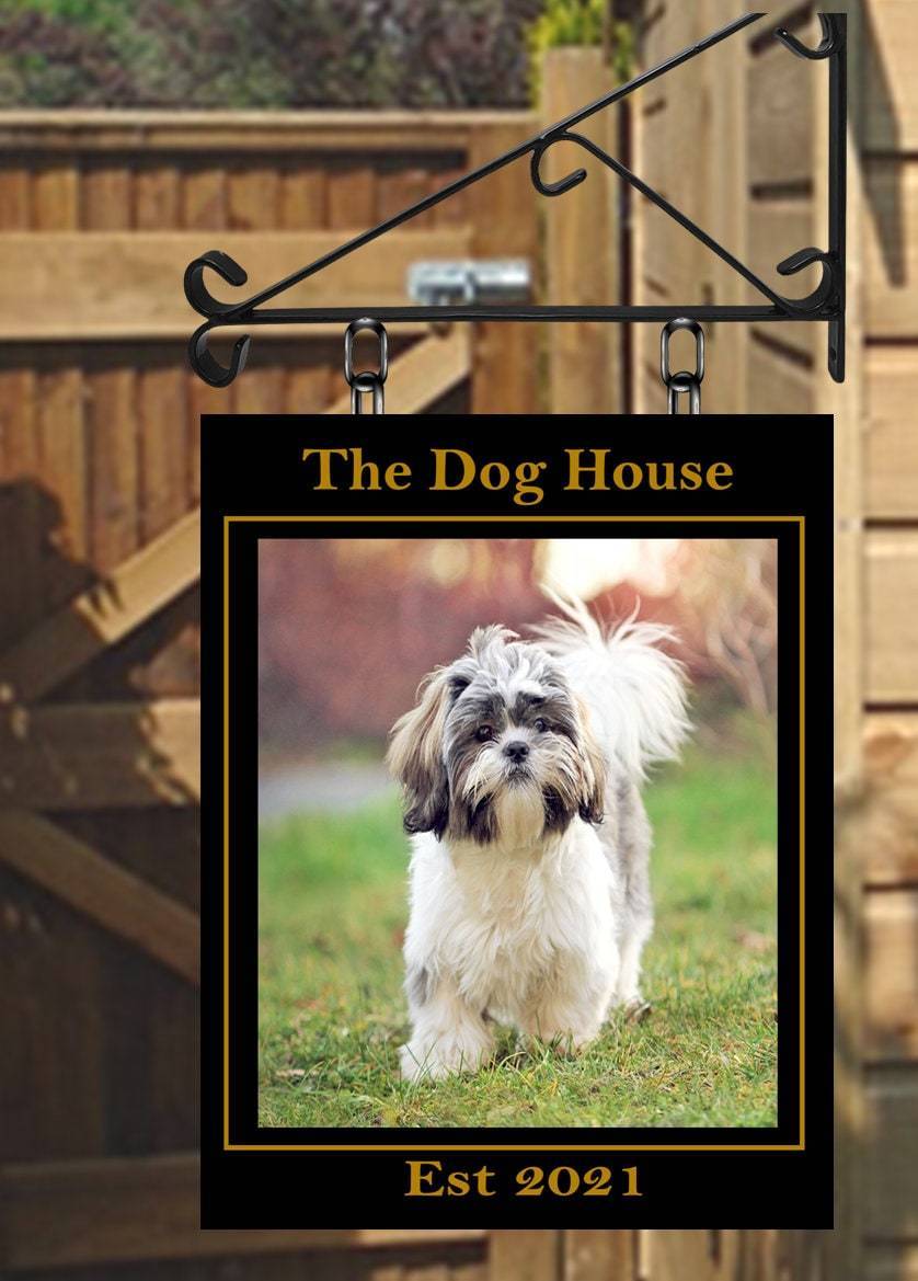 The Dog House Own Image  Personalised Swinging Custom made Hanging Pub and Bar Sign Various sizes