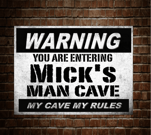 The Mancave metal sign in various sizes