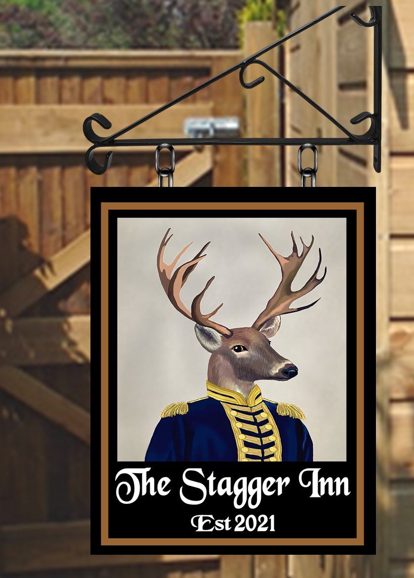 The Stagger Inn Personalised Swinging Custom made Hanging Pub and Bar Sign Various sizes