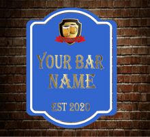 Load image into Gallery viewer, Traditional Shaped wall mounted Bar Personalised sign
